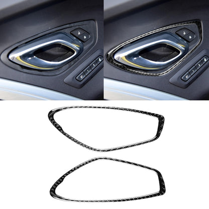 2 PCS Car Carbon Fiber Door Inner Handle Panel Decorative Sticker for Chevrolet Camaro 2017-2019, Door Inner Handle Panel