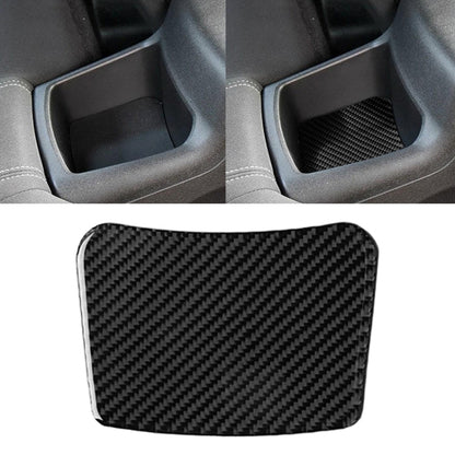 Car Carbon Fiber Rear Seat Storage Box Decorative Sticker for Chevrolet Camaro 2016, Rear Seat Storage Box