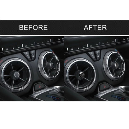4 PCS Car Carbon Fiber Air Outlet Decorative Sticker for Chevrolet Camaro 2017-2019, Air Outlet