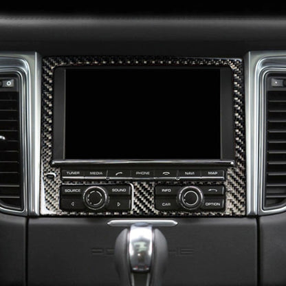 Carbon Fiber Car Navigation Panel Decorative Sticker for Porsche Macan, Navigation Panel