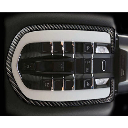 Carbon Fiber Car Dome Light Panel Decorative Sticker for Porsche Macan, Dome Light Panel