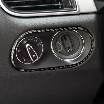 Carbon Fiber Car Headlight Switch Panel Decorative Sticker for Porsche Macan, Headlight Switch Panel
