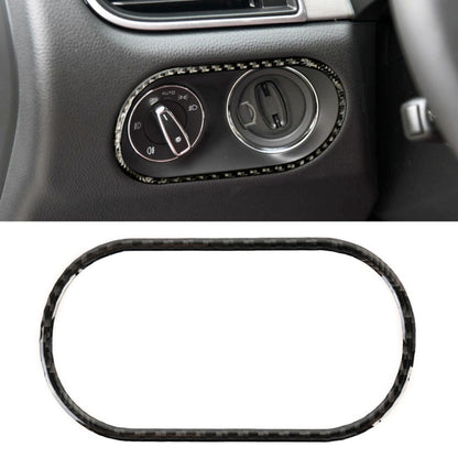 Carbon Fiber Car Headlight Switch Panel Decorative Sticker for Porsche Macan, Headlight Switch Panel