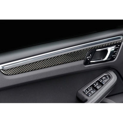 4 PCS Carbon Fiber Car Door Panel Decorative Sticker for Porsche Macan, Door Panel