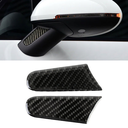2 PCS Carbon Fiber Car Rearview Mirror Decorative Sticker for Porsche Macan, Rearview Mirror