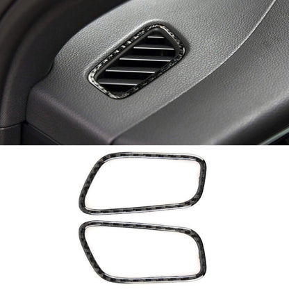 2 PCS Carbon Fiber Car Left and Right Air Outlet Panel Decorative Sticker for Porsche Macan, Left and Right Air Outlet