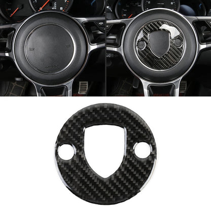Carbon Fiber Car Steering Wheel Decorative Sticker for Porsche Macan, Steering Wheel