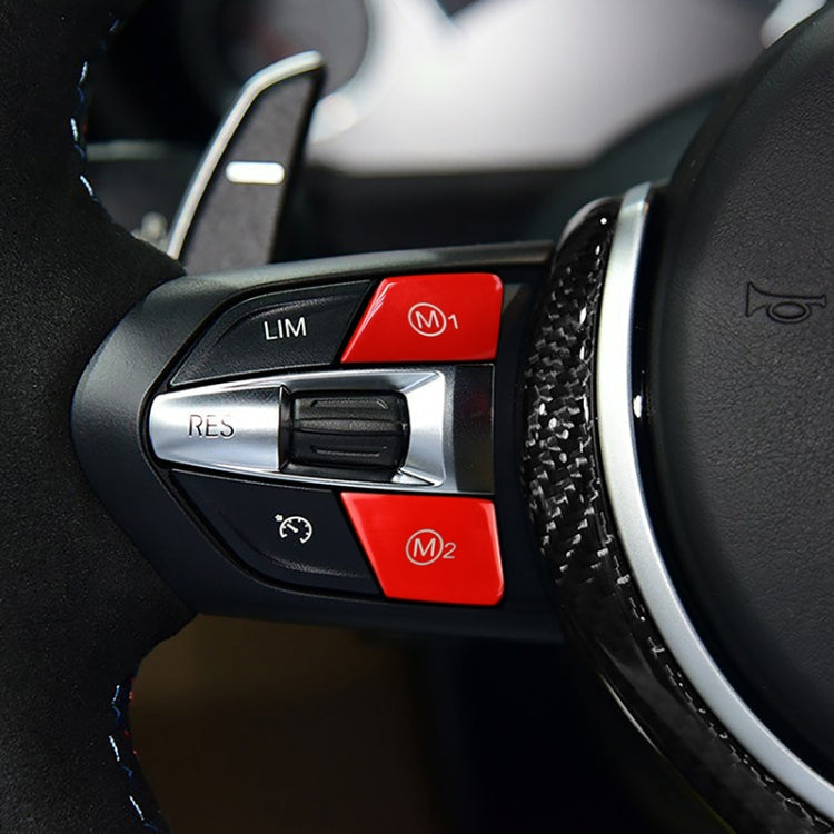 Sports Steering Wheel M1+M2 Fashion Button Switch Trim Cover for BMW F30 F34 F15 F16 2014-2018, M1+M2