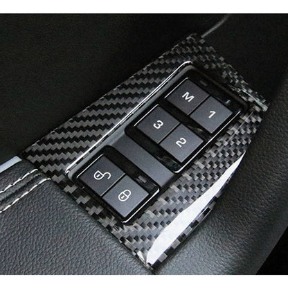 Carbon Fiber Car Memory Lock Panel Decorative Sticker for Jaguar F-PACE, Memory Lock Panel