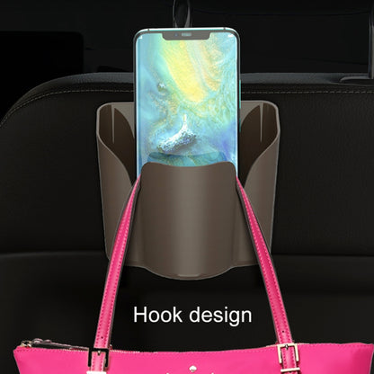 Car Back Seat Hook Trash Rubbish Garbage Can Mobile Phone Holder Storage Box
