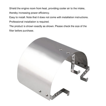 Racing Car Cold Air Intake Cone Sport Air Filter Cover Heat Shield for 2.5 -5.5 inch Air Filter, AF017-S