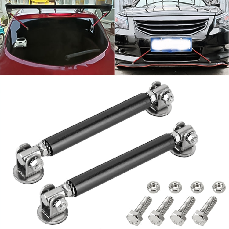 2 PCS Car Modification Adhesive Surrounded Rod Lever Front and Rear Bars Fixed Front Lip Back Shovel, Length: 10cm, 10cm (Silver), 10cm (Red), 10cm (Blue), 10cm (Colour), 10cm (Black)