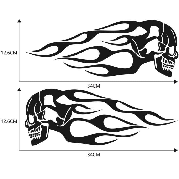 Motorcycle Styling Skull Head PVC Sticker Auto Decorative Sticker, D-712