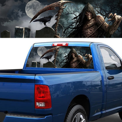 Scythe Death Pattern Horror Series Car Rear Window Decorative Sticker, Size: 147 x 46cm, Size: 147 x 46cm (Scythe Death)