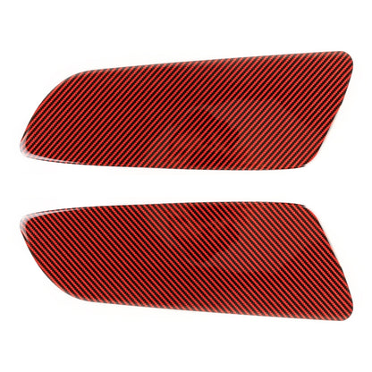 2 in 1 Car Carbon Fiber Rear Cover Decorative Sticker for Ford Mustang 2015-2020, Rear Cover