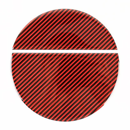 2 in 1 Car Carbon Fiber Fuel Tank Cover Decorative Sticker for Ford Mustang 2015-2020, Fuel Tank Cover