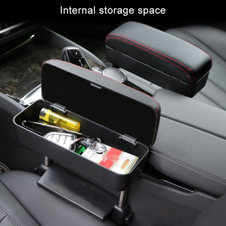 Universal Car PU Leather Wrapped Armrest Box Cushion Car Armrest Box Mat with Storage Box, 1pc(Black White), 1pc(Grey), 1pc(Beige), 1pc(Brown), 1pc(Black), 1pc (Black Red)
