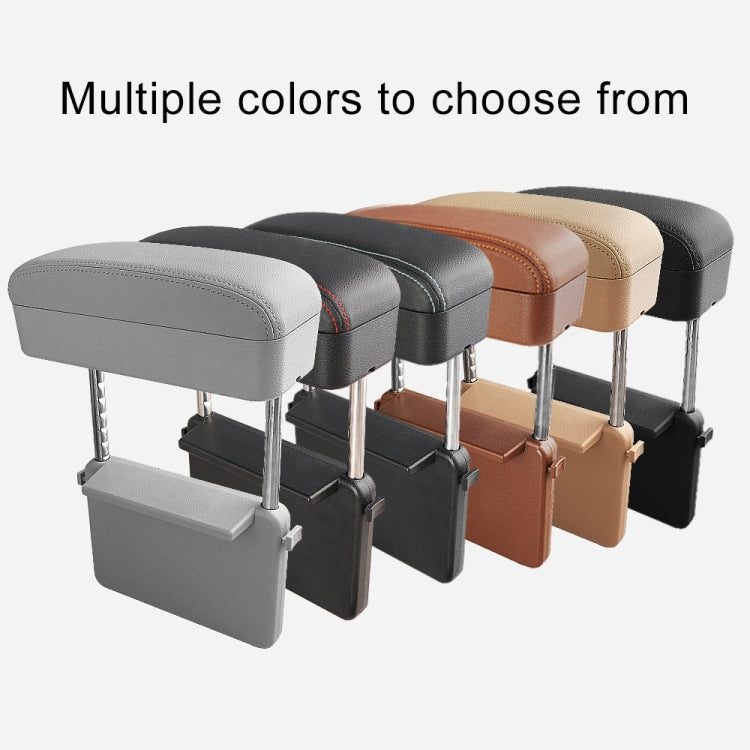 Universal Car PU Leather Wrapped Armrest Box Cushion Car Armrest Box Mat with Storage Box, 1pc(Black White), 1pc(Grey), 1pc(Beige), 1pc(Brown), 1pc(Black), 1pc (Black Red)