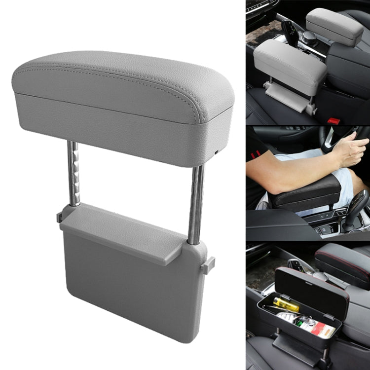 Universal Car PU Leather Wrapped Armrest Box Cushion Car Armrest Box Mat with Storage Box, 1pc(Black White), 1pc(Grey), 1pc(Beige), 1pc(Brown), 1pc(Black), 1pc (Black Red)
