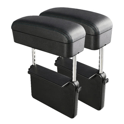 2 PCS Universal Car PU Leather Wrapped Armrest Box Cushion Car Armrest Box Mat with Storage Box, 2pcs(Black), 2pcs (Black Red), 2pcs(Black White), 2pcs(Beige), 2pcs(Brown)
