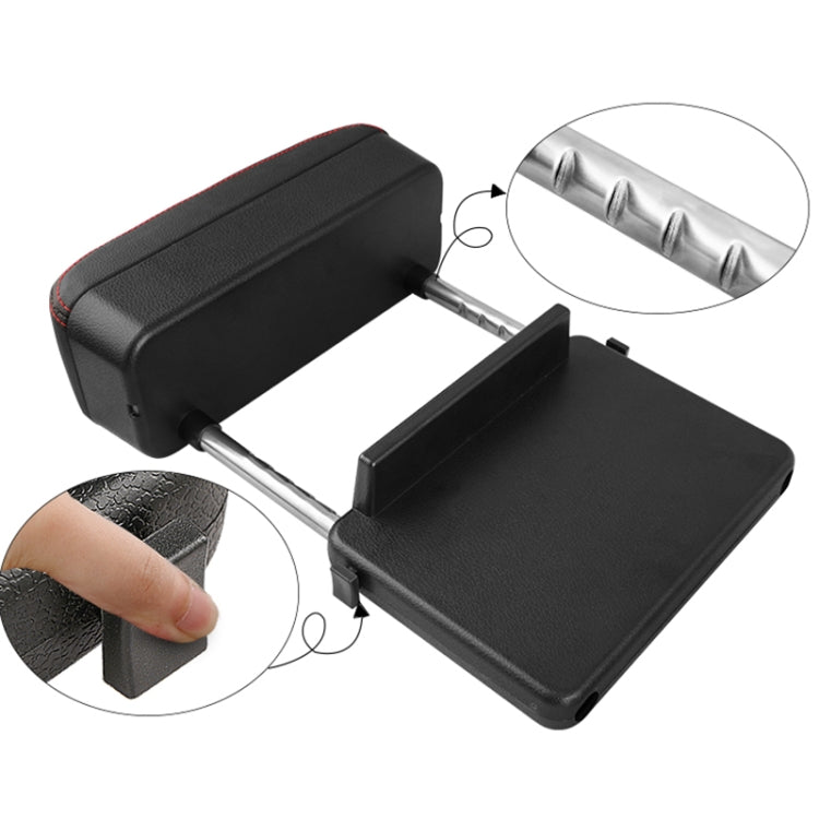 2 PCS Universal Car PU Leather Wrapped Armrest Box Cushion Car Armrest Box Mat with Storage Box, 2pcs(Beige), 2pcs(Brown), 2pcs(Black), 2pcs (Black Red), 2pcs(Black White)
