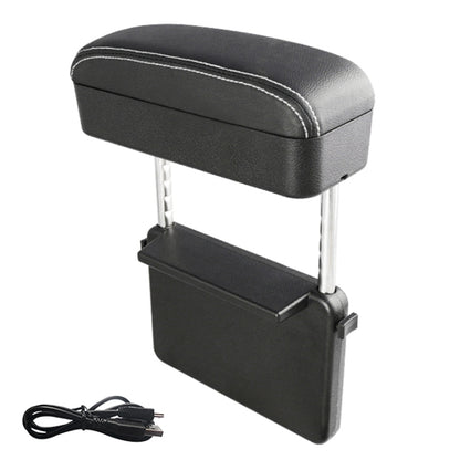 Universal Car Wireless Qi Standard Charger PU Leather Wrapped Armrest Box Cushion Car Armrest Box Mat with Storage Box, 1pc(Black White), 1pc(Grey), 1pc(Beige), 1pc(Brown), 1pc(Black), 1pc(Black Red)