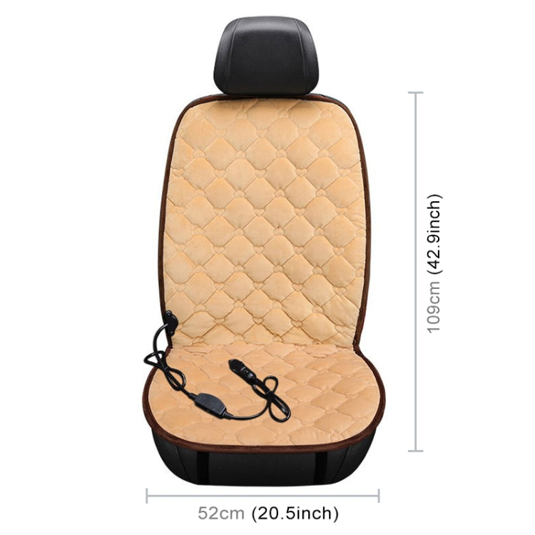Car 12V Front Seat Heater Cushion Warmer Cover Winter Heated Warm, Single Seat, 12V Single Seat (Beige), 12V Single Seat (Red), 12 V Single Seat (Black), 12V Single Seat (Coffee)