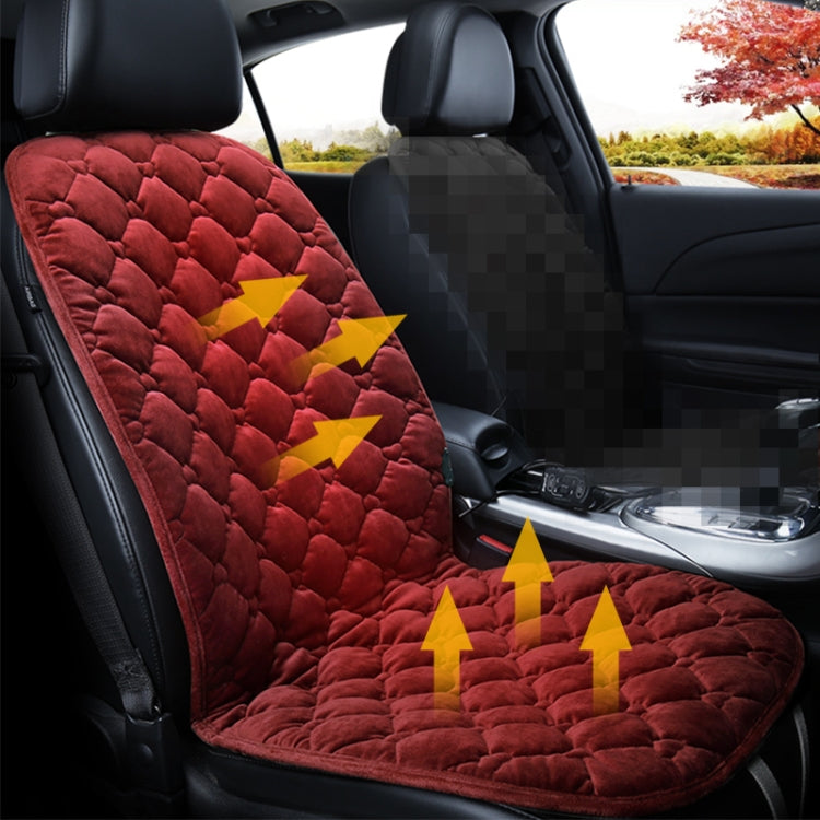 Car 12V Front Seat Heater Cushion Warmer Cover Winter Heated Warm, Single Seat, 12V Single Seat (Beige), 12V Single Seat (Red), 12 V Single Seat (Black), 12V Single Seat (Coffee)
