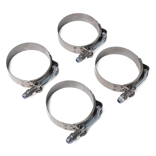 4 PCS Stainless Steel T-Bolt Hose Clamps Pipe Clip Fuel Line Clip, Size: 57-65mm, Size: 57-65mm