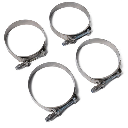4 PCS Stainless Steel T-Bolt Hose Clamps Pipe Clip Fuel Line Clip, Size: 67-75mm, Size: 67-75mm