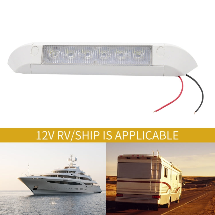 DC 12V 2.6W 6000K IP67 Marine RV Waterproof LED Stair Deck Dome Light Ceiling  Lamp, Aluminum Alloy Base, Aluminum Alloy Base