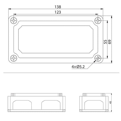Max DC 48V 200A Heavy-Duty Module Design Bus Bar 4 M10 Terminal Studs Box Busbar for Car / RV / Boat, 200A