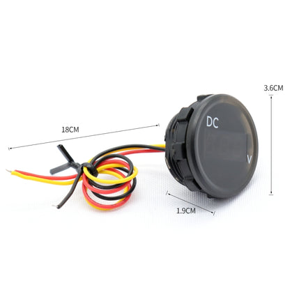 B3612 DC 0-100V IP67 Universal Car / RV / Boat Modified Digital Voltmeter with Cable, Cable Length: 18cm, B3612 Voltmeter
