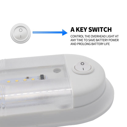 D4348 10-24V 3-3.5W 4000-4500K 280LM RV Yacht 24 PCS LED Lamps Dome Light Ceiling Lamp, with Independent Switch Control, D4348