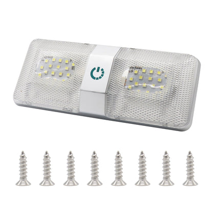 D4376D DC11-18V 6W 6000-6500K IP50 48LEDs SMD-5050 Marine RV Dimmable LED Dome Light Ceiling Lamp, with Touch Control, D4376D