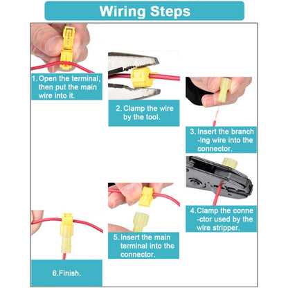 120 in 1 Universal T Shape Push Clamp Solderless Wire Connector Fast Wiring Terminal Insulated Joint Connector Set