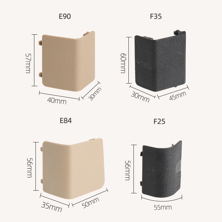 Car Diagnostic Plug Cover OBD Panel Decorative Cover 51437147538 for BMW E84 2009-2015, For BMW E84 2009-2015 (Black), For BMW E84 2009-2015 (Beige)