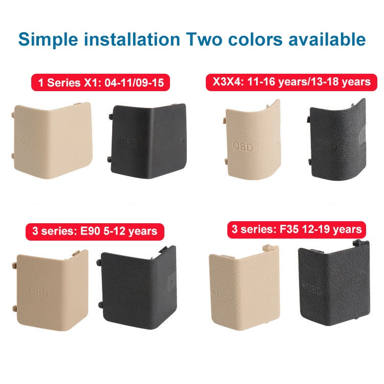 Car Diagnostic Plug Cover OBD Panel Decorative Cover 51437147538 for BMW F35 2012-2019, For BMW F35 2012-2019 (Black), For BMW F35 2012-2019 (Beige)