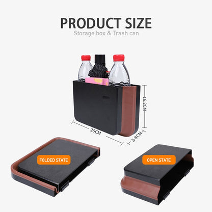 929 Car Foldable Hanging Trash Can Storage Bin, Black