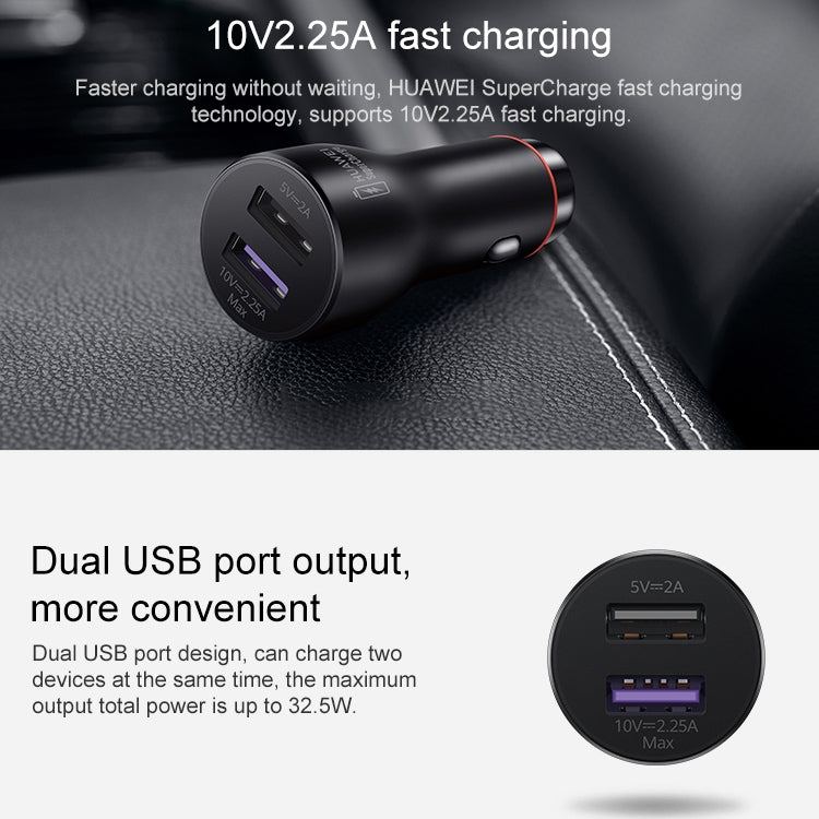 Original Huawei CP36 Dual USB Super Fast Charging Car Charger (Max 22.5W SE), CP36