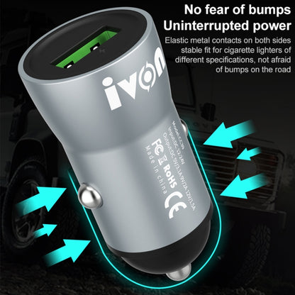 IVON CC39 18W 3.1A QC 3.0 USB Car Charger + 1m USB to USB-C / Type-C Fast Charge Data Cable Set, USB-C / Type-C