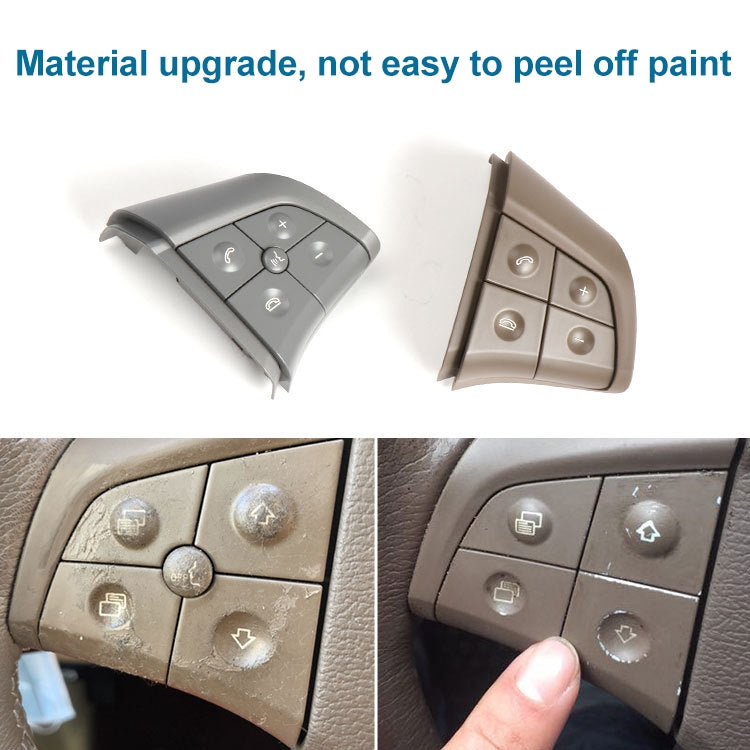 Car Right Side 4-button Steering Wheel Switch Buttons Panel 1648200110 for Mercedes-Benz W164, Left Driving, Right Side 4-button (Black), Right Side 4-button (Coffee), Right Side 4-button (Grey)