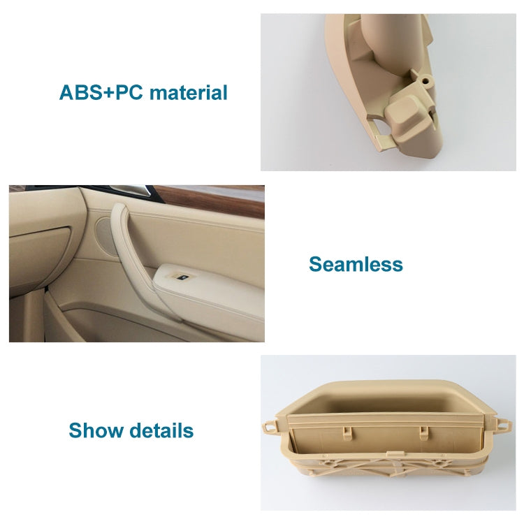 Car Rear Right Inside Doors Handle Pull Trim Cover 5141 7394 519-1 for BMW X3 X4, Left Driving, Rear Right Inside (Black), Rear Right Inside (Beige)