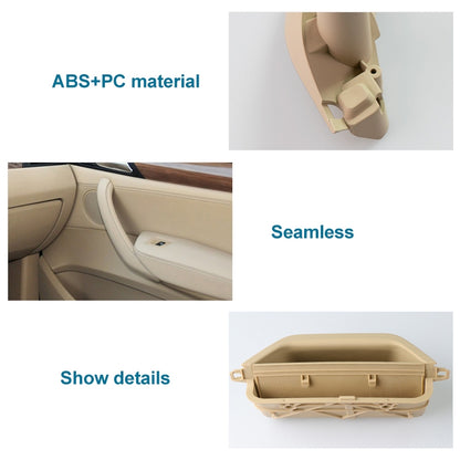 Car Rear Right Inside Doors Handle Pull Trim Cover 5141 7394 519-1 for BMW X3 X4, Left Driving, Rear Right Inside (Black), Rear Right Inside (Beige)