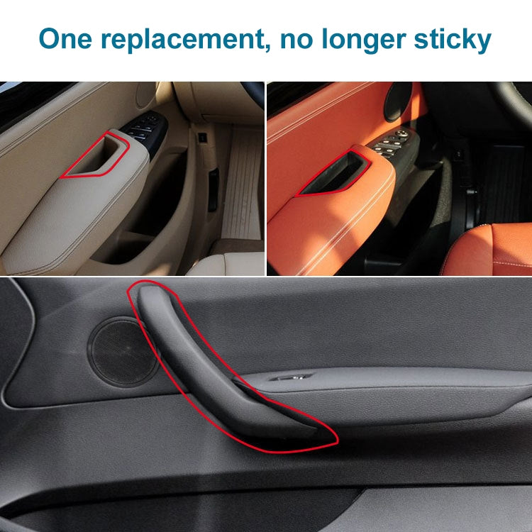 Car Rear Left Inside Doors Handle Pull Trim Cover 5141 7394 519-1 for BMW X3 X4, Left Driving, Rear Left Inside (Black), Rear Left Inside (Beige)