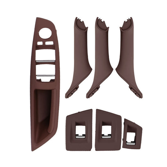 Car Standard Version Inside Doors Handle Pull Trim Cover 5141 7225 873 for BMW F10 F18, Left Driving, Standard Version (Wine Red), Standard Version (Black), Standard Version (Dark Coffee), Standard Version (Beige White), Standard Version (Grey)