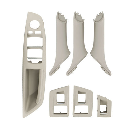 Car High Configuration Version Inside Doors Handle Pull Trim Cover 5141 7225 873 for BMW F10 F18, Left Driving, High Configuration Version (Black), High Configuration Version (Beige White), High Configuration Version (Grey)                             ...