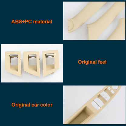 Car High Configuration Version Inside Doors Handle Pull Trim Cover 5141 7225 873 for BMW F10 F18, Left Driving, High Configuration Version (Black), High Configuration Version (Beige White), High Configuration Version (Grey)                             ...