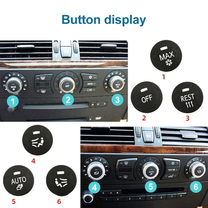 Car Air Conditioner Panel Switch Button OFF Key 6131 9250 196-1 for BMW E60 2003-2010, Left Driving, OFF