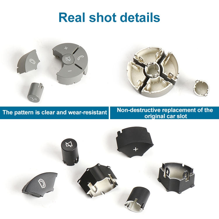 1 Pair Car Steering Wheel Switch Buttons Panel for Mercedes-Benz W204 2007-2014, Left Driving, 1 Pair (Black), 1 Pair (Grey), 1 Pair (Beige), 1 Pair (Brown)